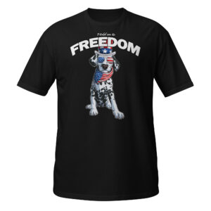 Freedom Dalmatian Dog T-Shirt – Patriotic American Flag USA Tee