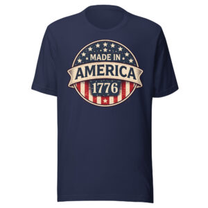 Made in America 1776 T-Shirt – Patriotic American Flag Tee