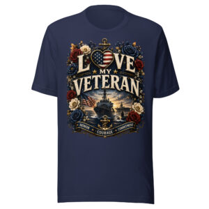 Love My Veteran Navy Patriotic Shirt