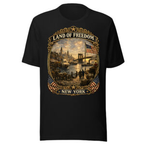 Land of Freedom New York Patriotic Heritage T-Shirt
